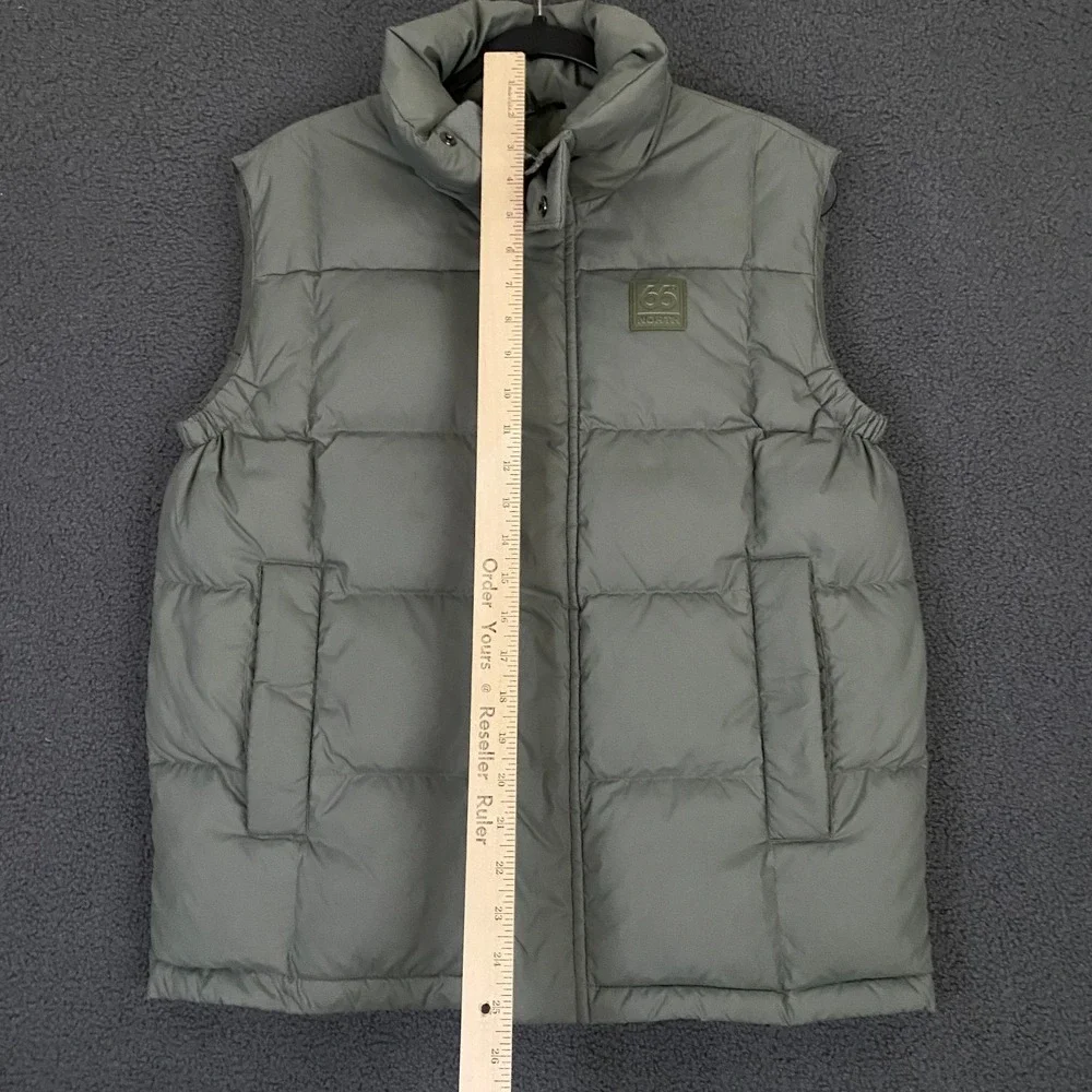 66 North Iceland Dyngja Down Vest Mens XS Green Quilted Insulated Gilet